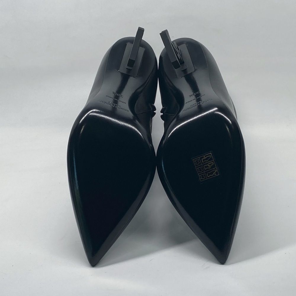 Saint Laurent Opyum Logo Leather Booties size 39.5 - Picture 15 of 16